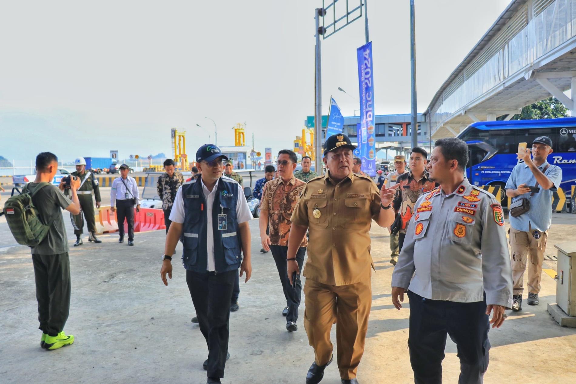 Gubernur Lampung Cek Kesiapan Arus Balik Natal 2023 dan Tahun Baru 2024 di Pelabuhan Bakauheni