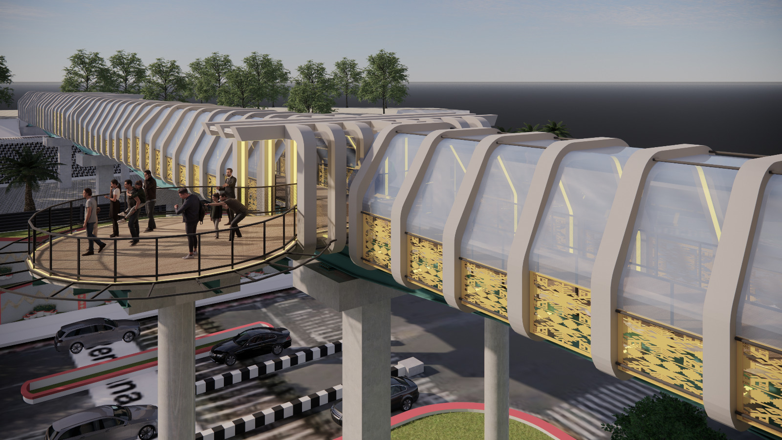 Penampakan Rancangan Indahnya JPO Siger Milenial Lungsir