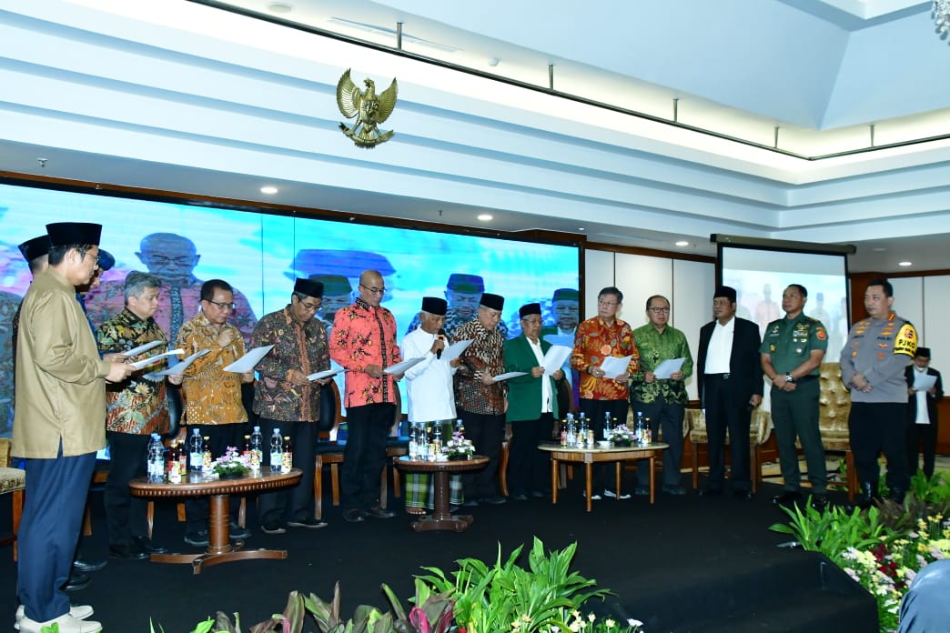 Panglima TNI Hadiri Deklarasi Pemilu Damai Lintas Ormas dan Lintas Agama