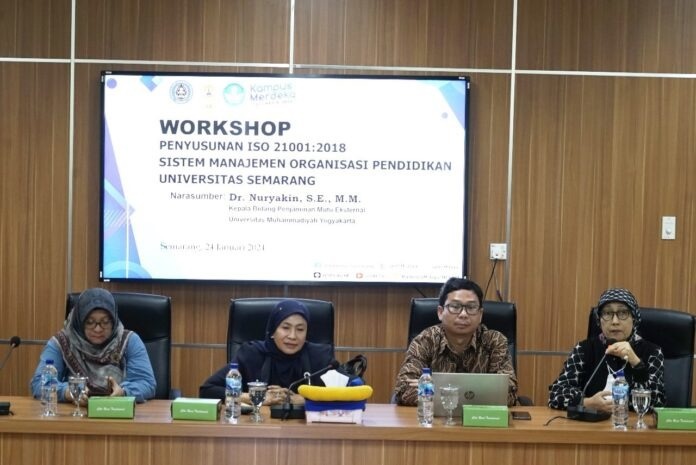 Siapkan Akreditasi Unggul, USM Gelar Workshop Penyusunan ISO 21001:2018