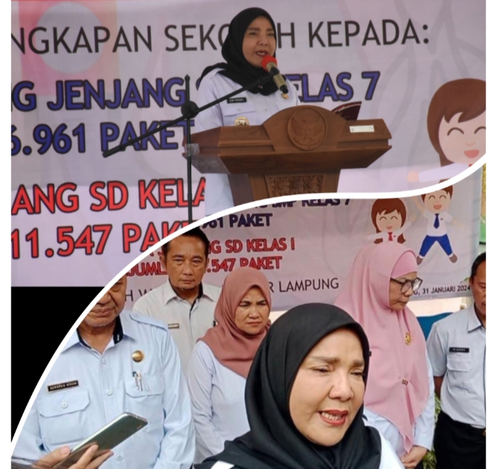 Wali Kota Eva Serahkan 18.508 Perlengkapan Sekolah Siswa SDN dan SMPN