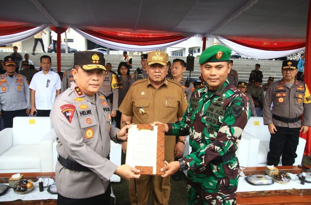 Gubernur Arinal Pimpin Apel  Tekankan Sinegritas Semua Pihak Sukseskan Pemilu dan Siaga Bencana  Lampung 2024