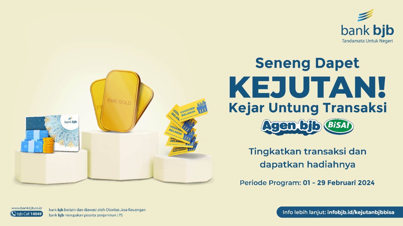 Bank bjb Hadirkan Program KEJUTAN (Kejar Untung Transaksi), Agen bjb BISA! 2024