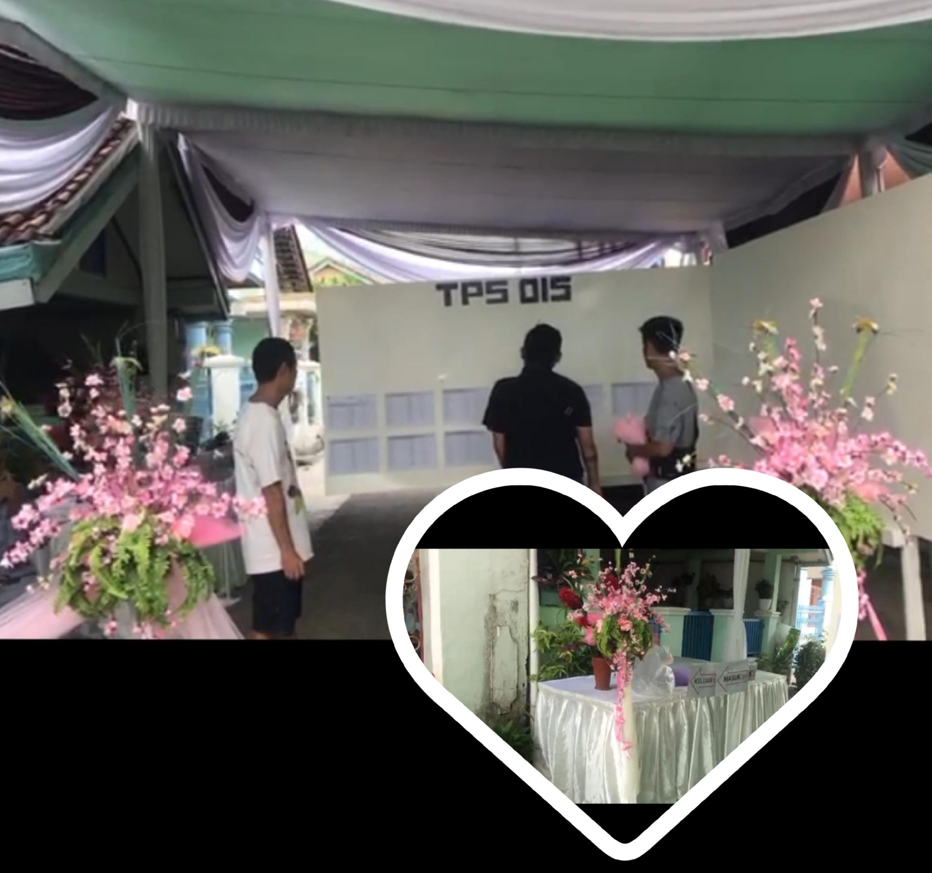 Pemilu Pas Hari Valentine, TPS 15 Panjang Nuansa Hari Kasih Sayang
