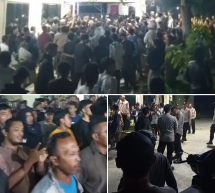 Polsek Kalirejo Dikepung Massa, Diduga Lepas Tahanan Wanita Pencuri Motor,