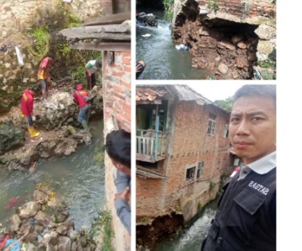 Talud Tergerus, Plt Camat Enggal Tangani Sementara, Tunggu PU