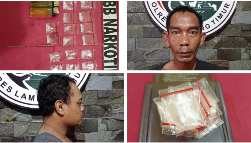 Bawa Belasan Paket Sabu Dan Sajam, Dua Pria Di Lamtim Terjaring Razia.