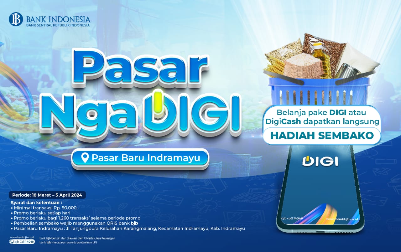 bank bjb Hadirkan Pasar NgaDIGI, Belanja ke Pasar Bayar Cahsless Plus Dapet Hadiah