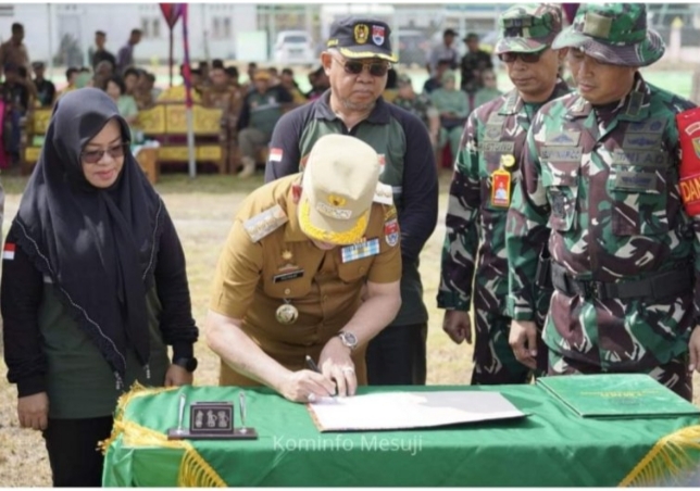 Ketua DPRD Kabupaten Mesuji Hadiri Acara Pembukaan TMMD 2024.