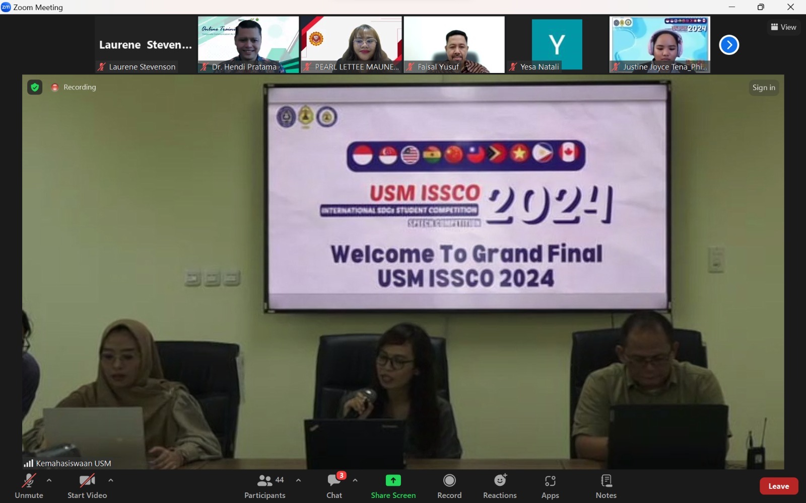 Prita dan Yesa dari USM Raih Best Topic dan Speech Competion USM ISSCO 2024