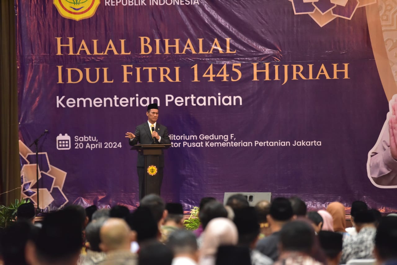 Halal Bihalal Kementerian Pertanian, Mentan Amran Bicara Cinta Membangun Pertanian Gemilang