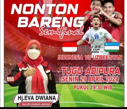 Wali Kota Eva Ajak Dukung Skuad Garuda, Nobar di Tugu Adipura