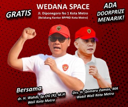 Nobar Semi Final AFC di Rumah Asisten Wedana Metro