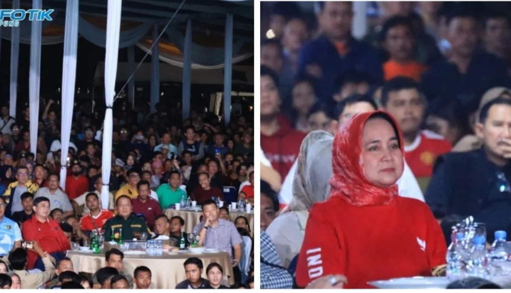 Gubernur Arinal  Nobar Laga Semifinal Piala Asia U23 Indonesia Vs Uzbekistan.