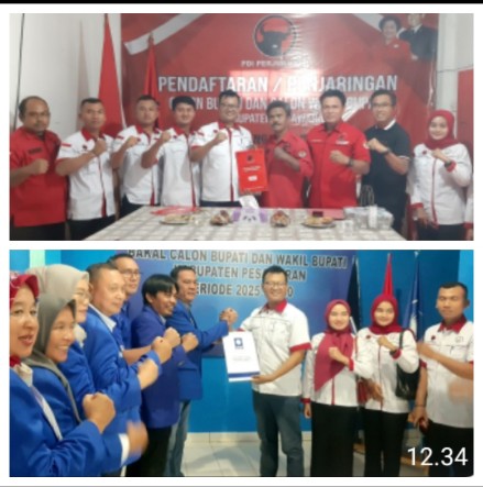Nanda Langsung Daftar Bacabup Pesawaran ke PDIP dan PAN