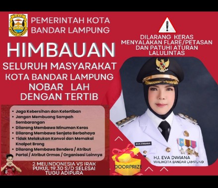 Nobar Sepak Bola Jangan Bawa Petasan dan Kembang Api, Jaga Kebersihan