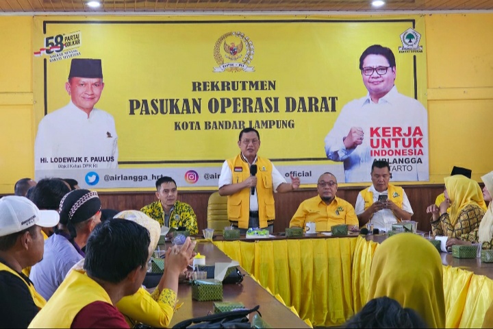 Tanpa Ketua Yuhadi, Golkar Bandarlampung Sambut Bacagub Hanan