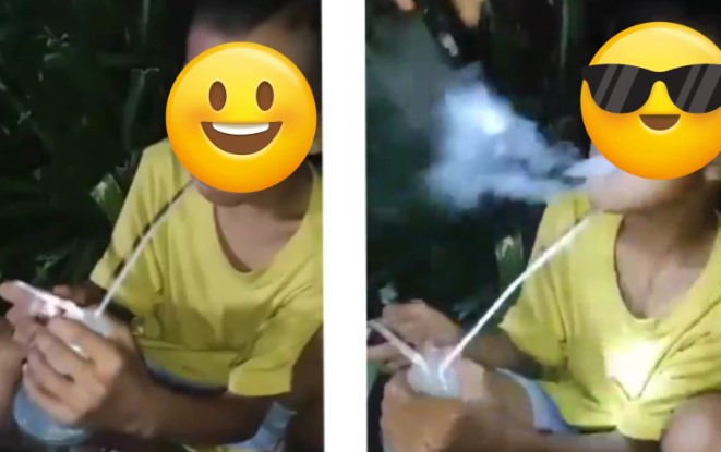 Rame di Medsos Bocil Nyabu dengan Santuy, Warganet Ungkap Lokasi dari Kardus Air Mineral