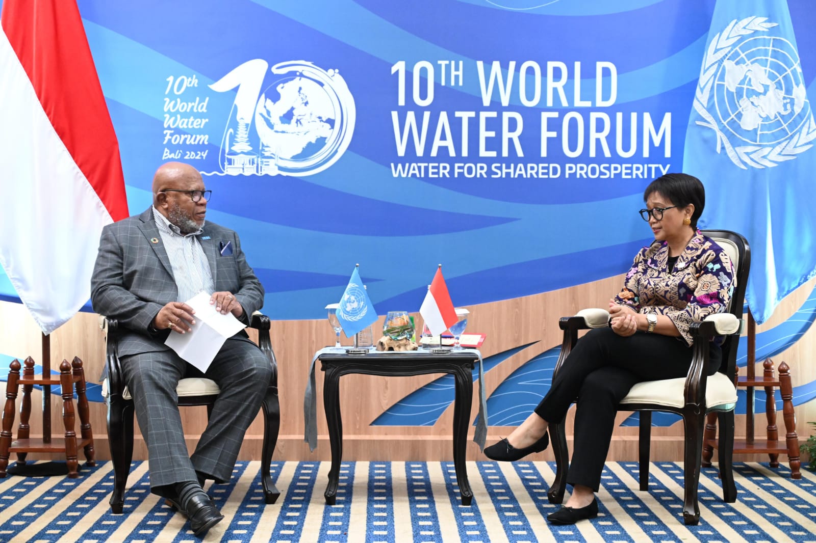 Menlu RI Bertemu Presiden SMU PBB Bahas Isu Palestina & Perubahan Iklim
