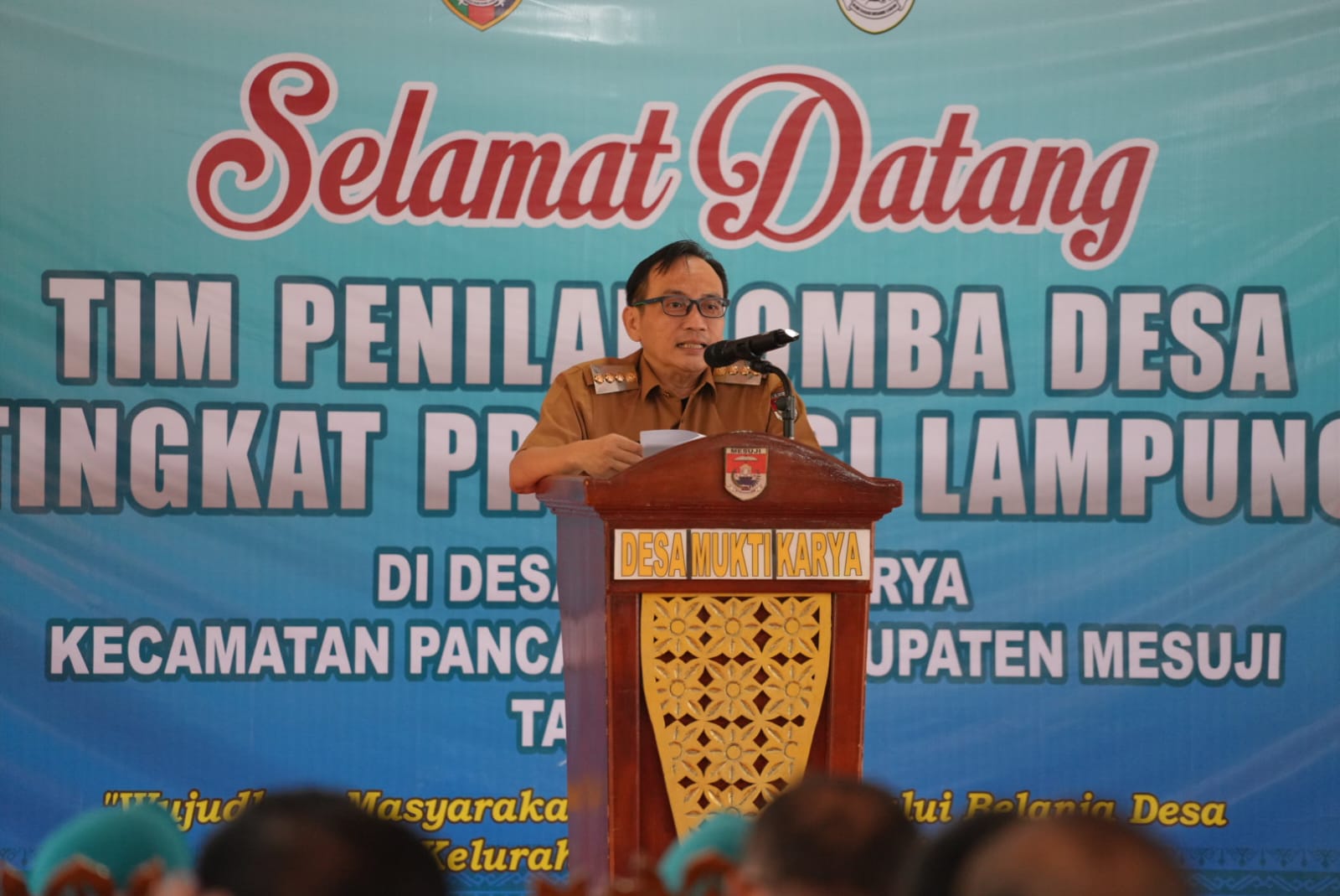 Wakili Kabupaten Mesuji Desa Mukti Karya Terpilih Mengikuti Lomba Desa Tingkat Provinsi.