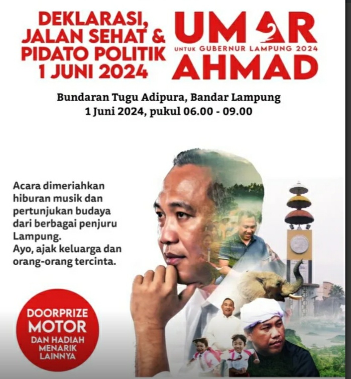 Umar Ahmad Deklarasi, Pidato Politik, dan Jalan Sehat di Tugu Gajah