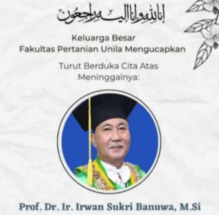 Meninggal, Irwan Sukri Banuwa, Profesor yang Dicintai Civitas FP Unila