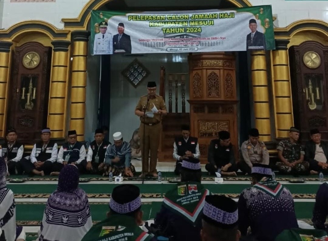 136 Calon Jamaah Haji Mesuji di Berangatkan,Ini Pesan Sekdakab Syamsudin