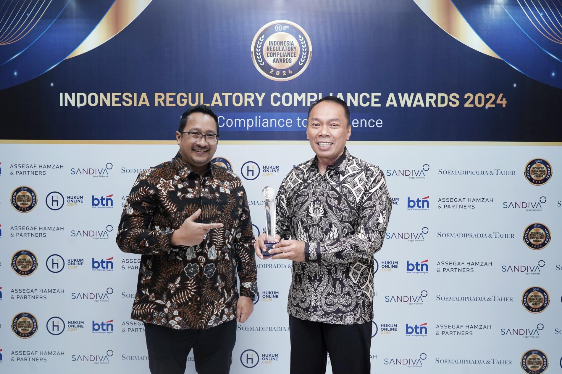 Jasa Raharja Raih Penghargaan Best Enterprise in Regulatory Compliance” 2024