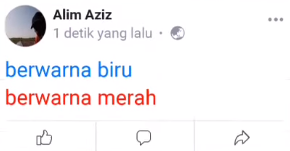 Cara Membuat Status Berwarna di Facebook Lite