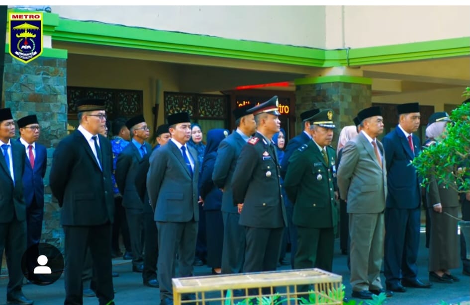 Walikota Metro Pimpin Upacara Peringatan HUT Ke-60 Prov Lampung