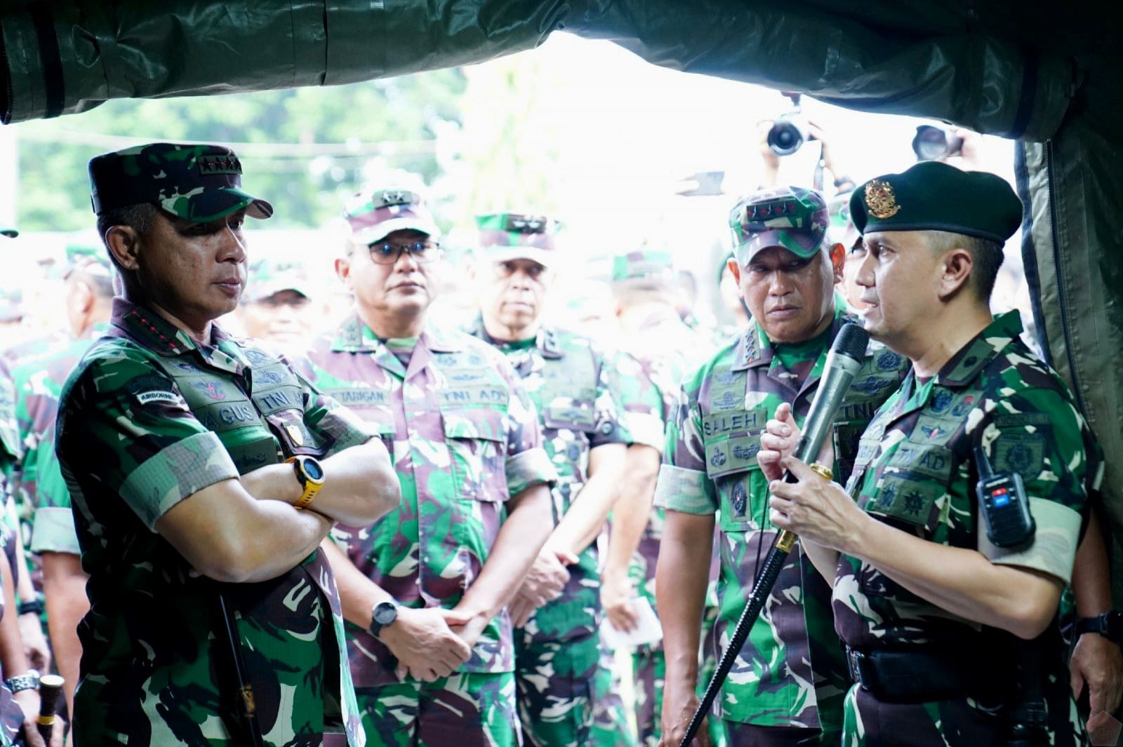 Sebelum Diberangkatkan ke Palestina, Panglima TNI Cek Kesiapan Anggotanya 