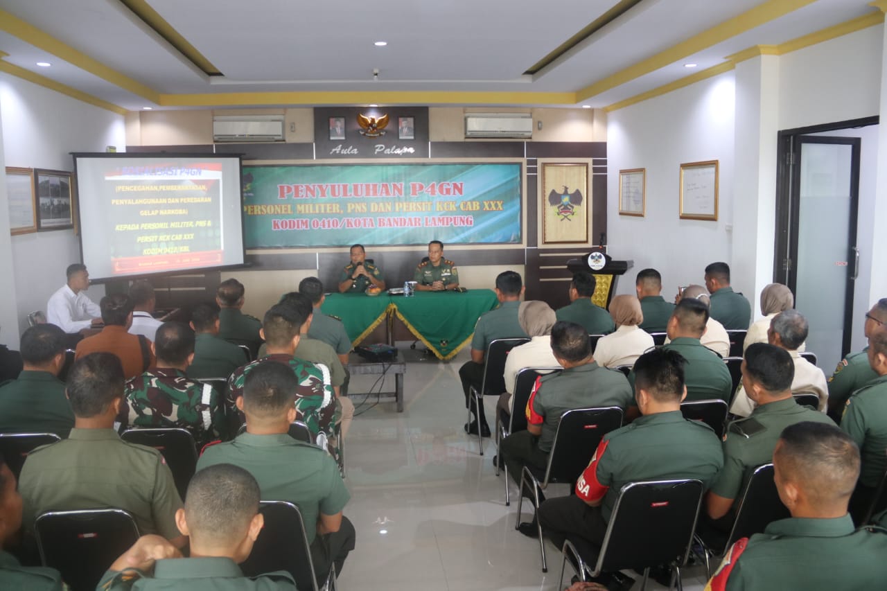 Kodim 0410/KBL Gelar Sosialisasi P4GN Bagi Prajurit dan PNS.