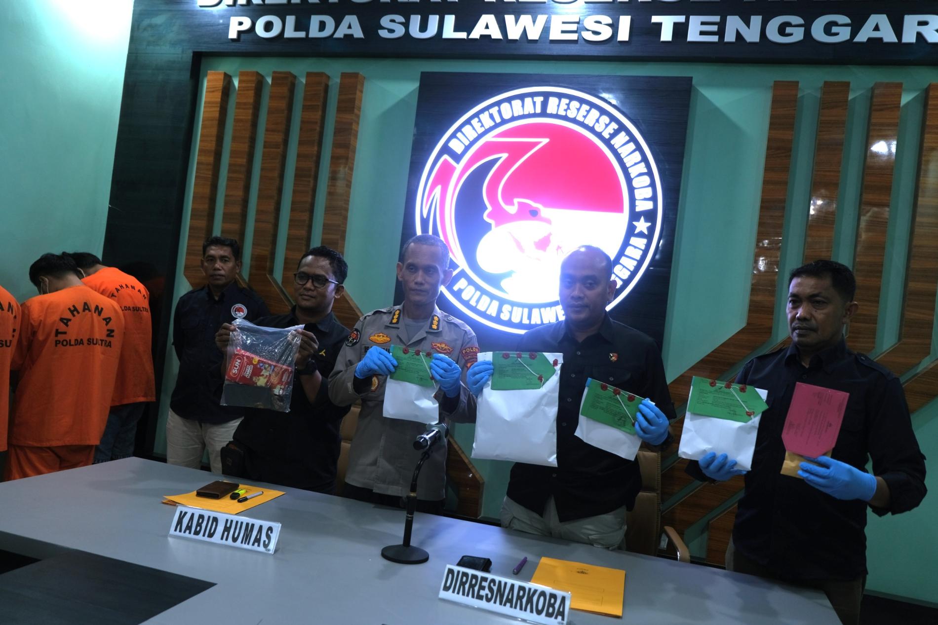 5 Pengedar Narkoba Jaringan Lapas Kendari Ditangkap Polda Sultra
