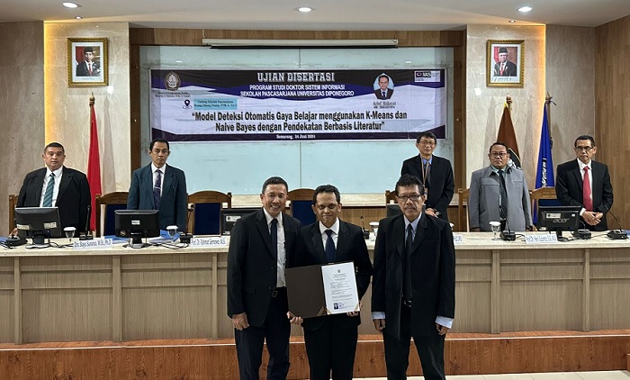 Teliti Deteksi Otomatis Gaya Belajar Gunakan K-Means dan Naive Bayes, Dosen Unwahas Raih Gelar Doktor