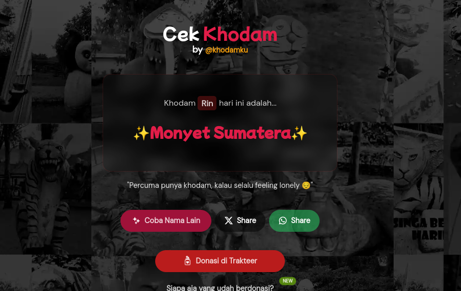Link dan Cara Cek Khodam Online Vercel App yang Viral di TikTok, Cek Juga Netlify App dan by Khodamku