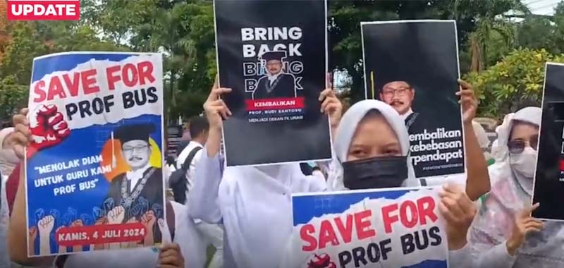 Menolak Kebijakan Pemerintah Terkait Dokter Asing, Dekan FK Dipecat, Ratusan Sivitas Unair Bergerak