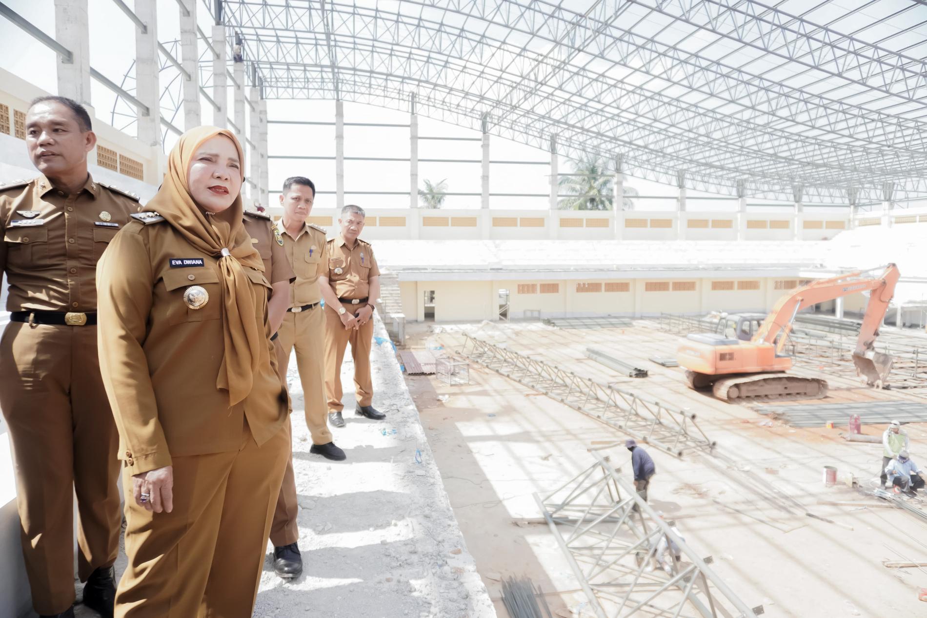 Wali Kota Eva Dwiana Tinjau 3 Proyek: JPO, Stadion Mini, Batuputu