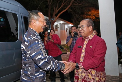 Pj. Gubernur Samsudin Gelar Silaturahmi dan Ramah Tamah dengan Wakasal Lasmana Madya TNI Erwin S. Aldedharma