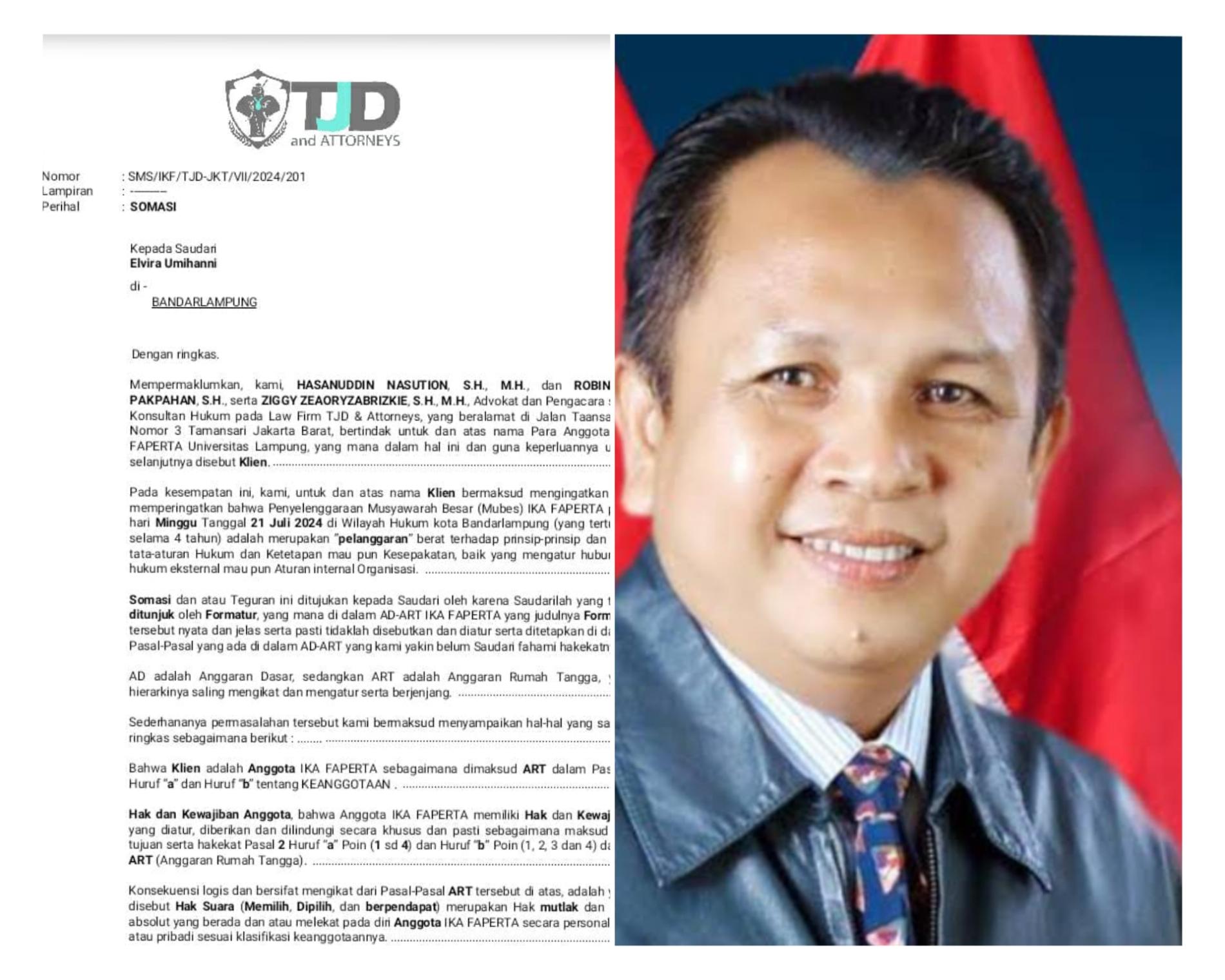 Kepala Bappeda Lampung Disomasi Alumni IKA Faperta Unila