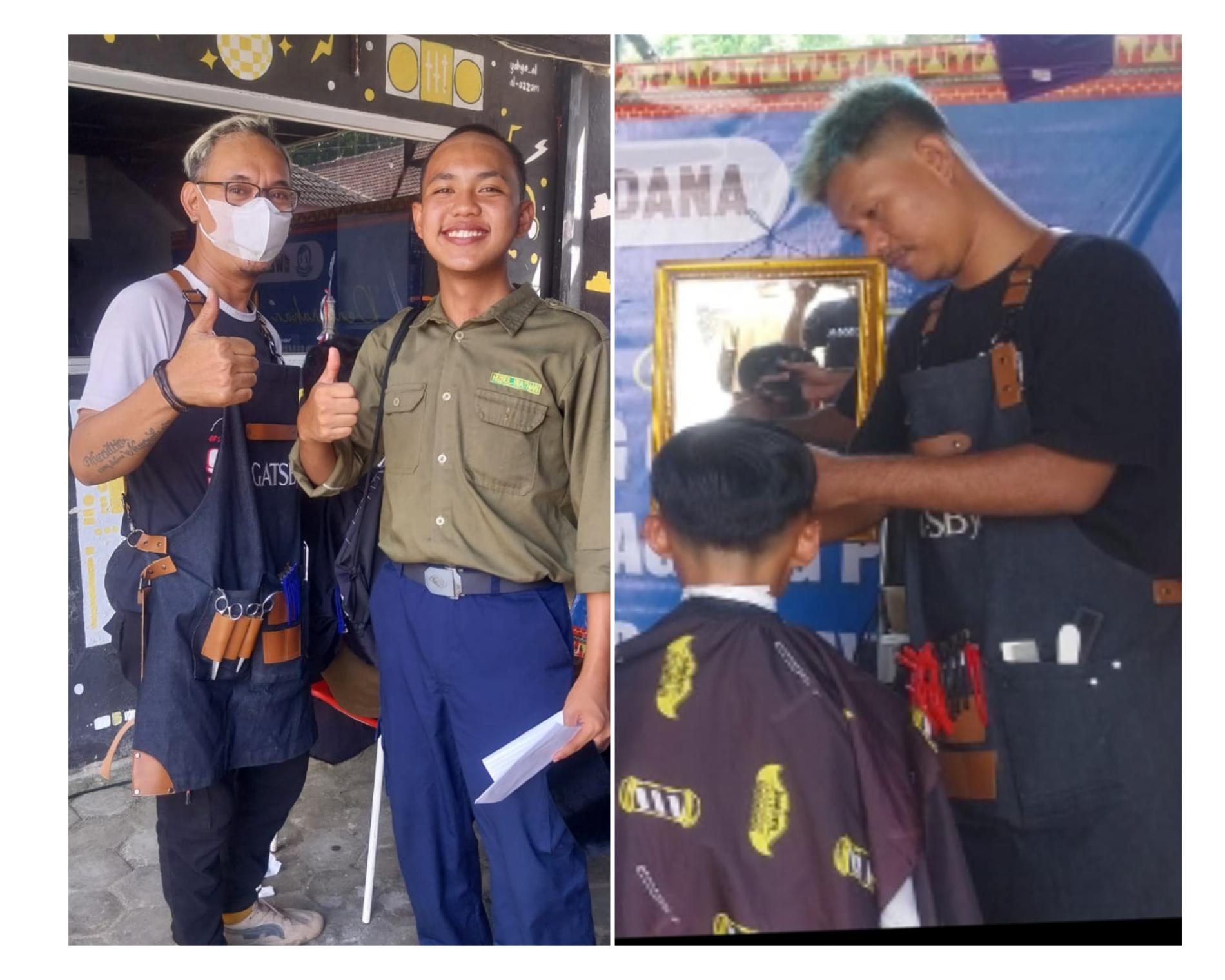 Ada Pangkas Rambut Gratis di Jumber MA Peduli Kota Metro