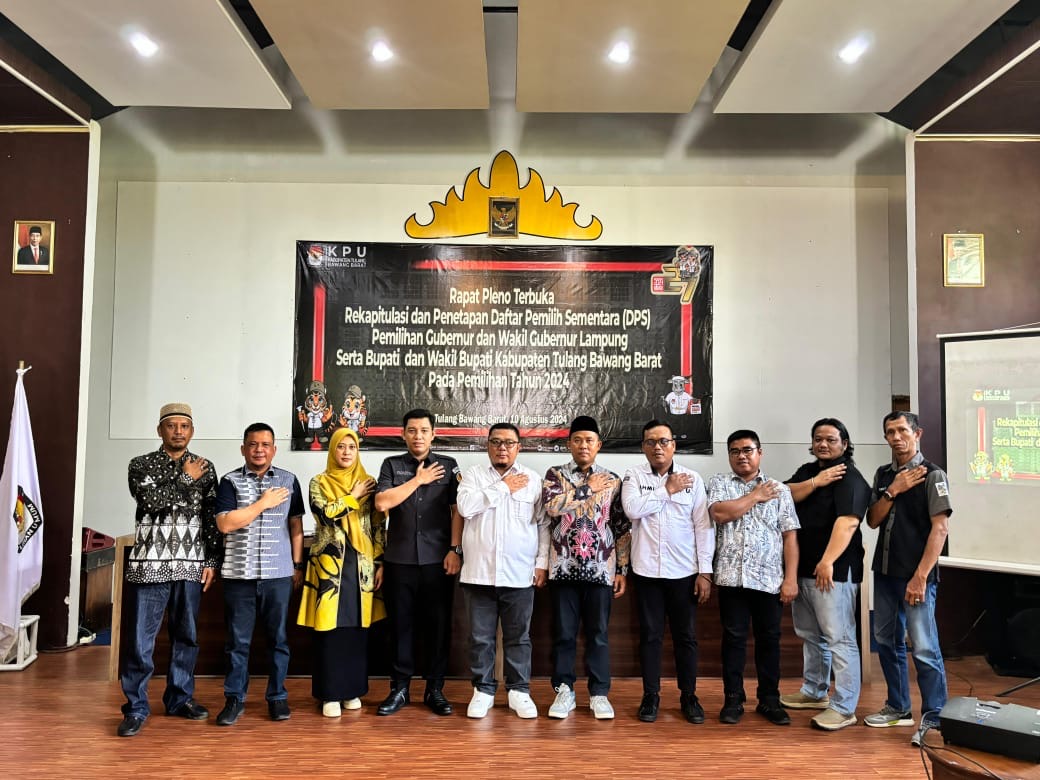 Pleno Rekapitulasi, DPS Pilkada 2024 di Kabupaten Tubaba Berjumlah 220.536