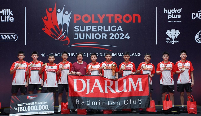Sejarah Baru, PB Djarum Sapu Bersih Empat Piala Bergengsi di Polytron Superliga Junior 2024