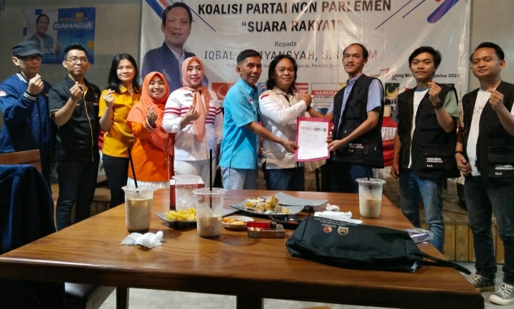 Partai Nonparlemen Deklarasi Cawakot Balam Iqbal Ardiansyah
