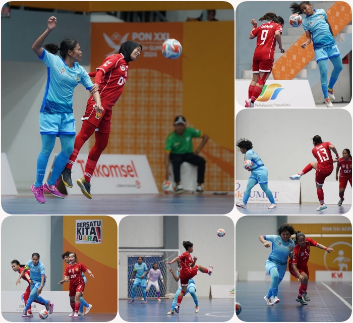 Tim Futsal Putri Sumut Gasak Tim Favorit Juara Kontingen Yogyakarta dengan Skor 2-1