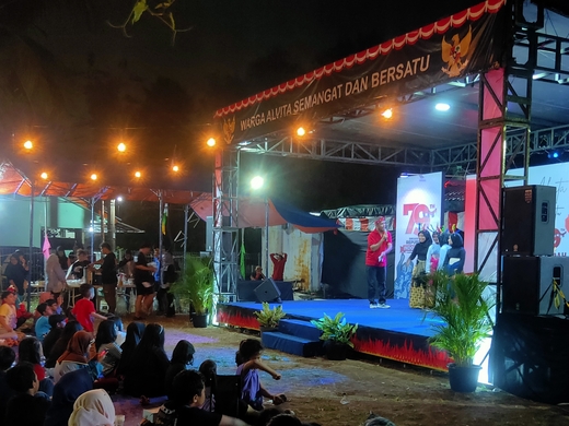 Malam Puncak HUT RI Ke-79 Warga Alvita Semangat Dan Bersatu