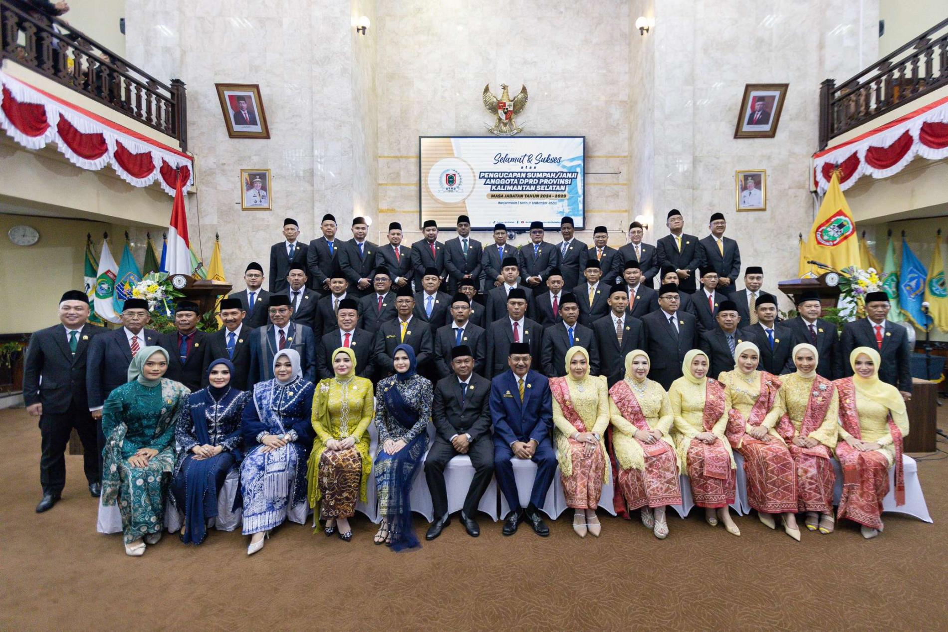 55 Anggota DPRD Provinsi Kalsel Masa Jabatan 2024–2029 Dilantik