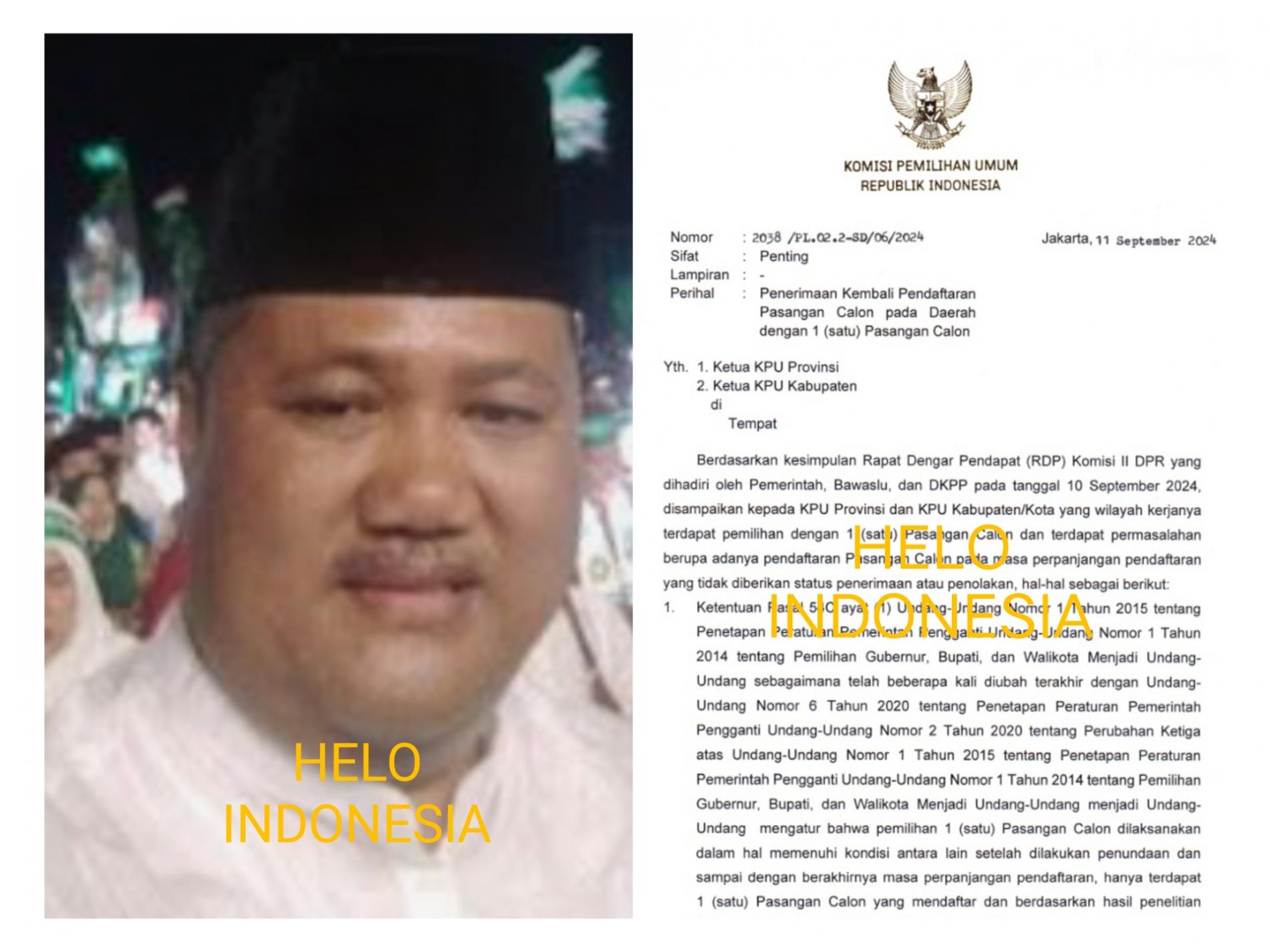 Surat KPU RI Terbaru, KPU Lamtim Harus Lanjutkan Pendaftaran Dawam-Ketut