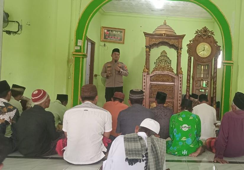 Polsek Mesuji Timur Gelar Jumat Curhat,Ini Pesan Ipda Andri Saputra.