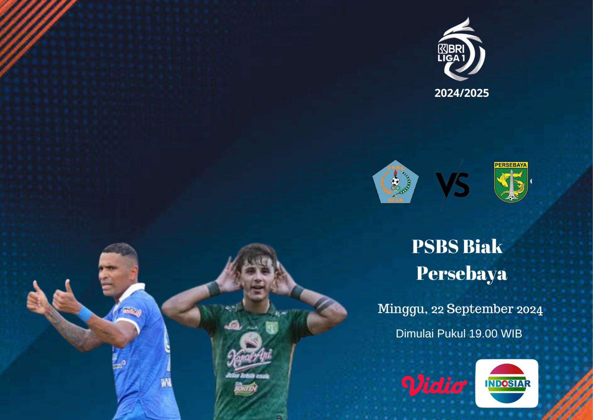 Sedang Berlangsung! Live Streaming BRI Liga 1 2024-2025 : PSBS Biak vs Persebaya Surabaya
