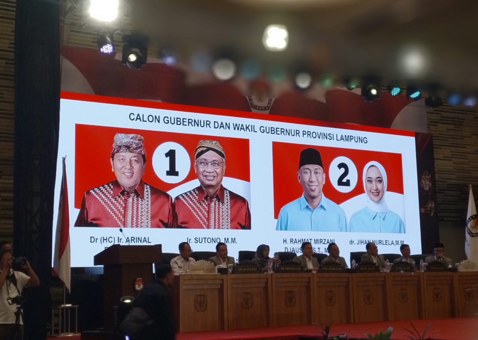 Sah, Duel Pilgub Lampung Mirzani-Jihan vs Arinal-Sutono